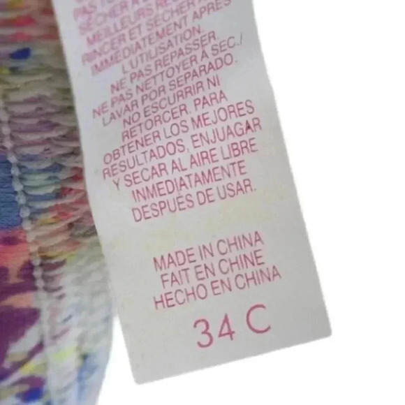 Victoria's Secret Floral Bikini Top Halter Colourful  Size 34C - Picture 8 of 8